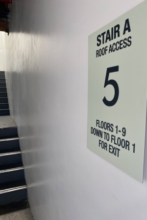 self luminous stair sign requirements