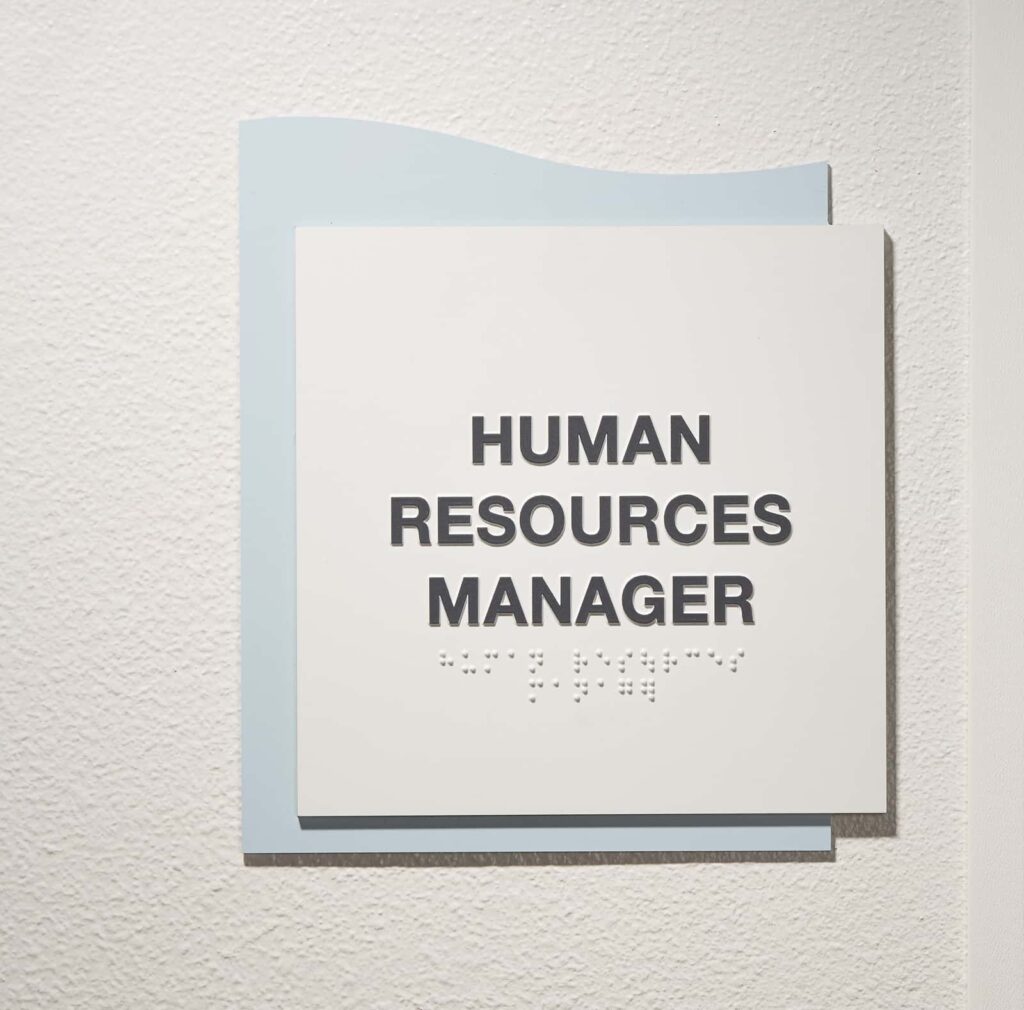 Novacryl PT Series HR Manager sign