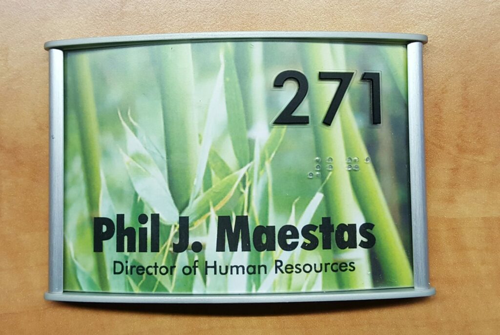 Curved frame sign