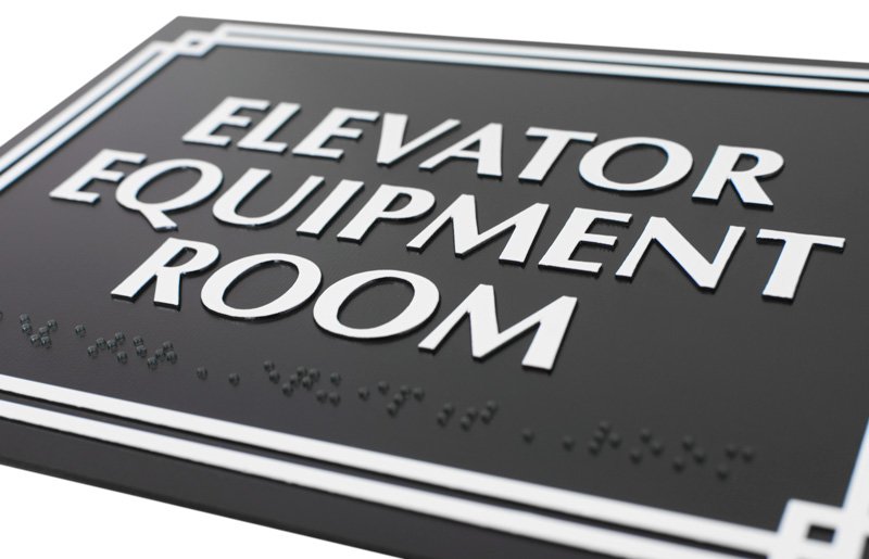 Novacryl PT Series Black PETG equipment room sign