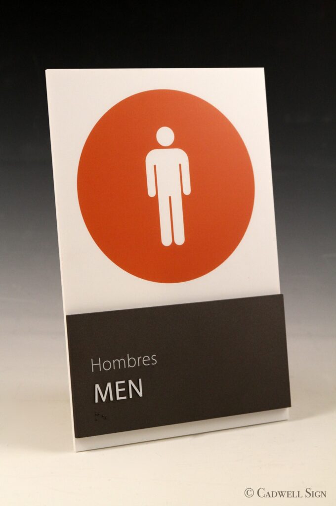 Novacryl PT men's bathroom sign