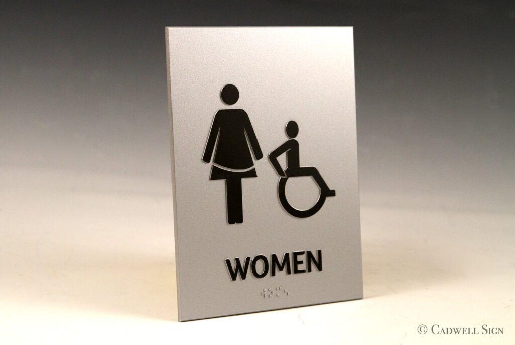 Novacryl PT 118 women bathroom sign