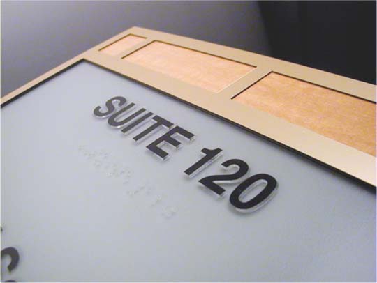 ADA braille signage