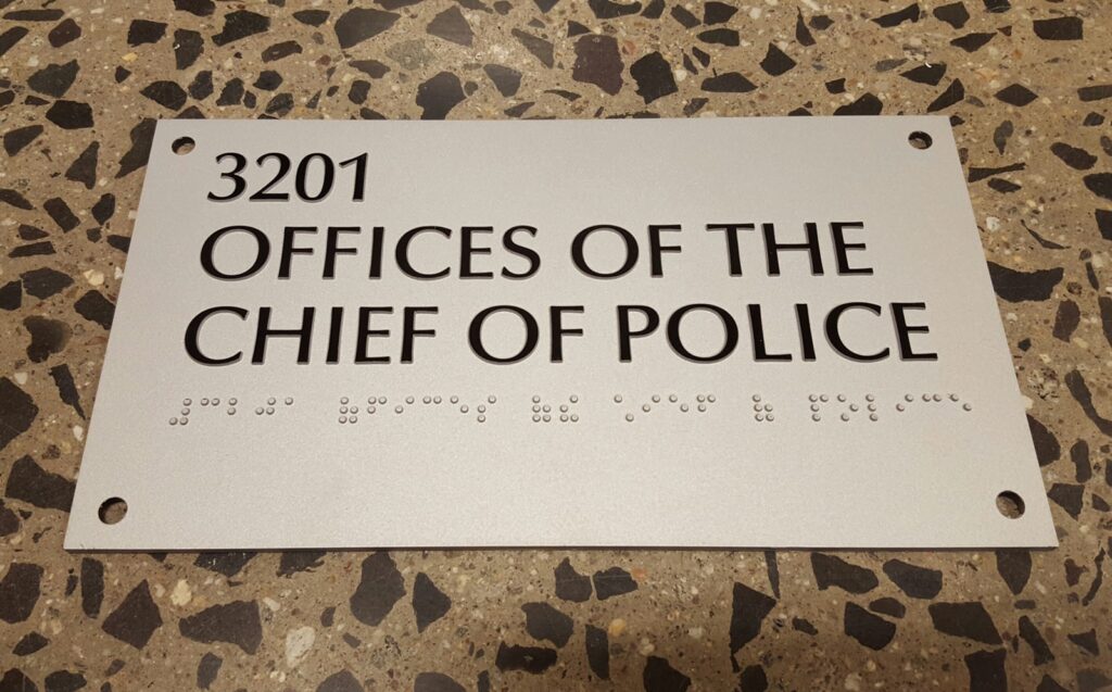 Novacryl PT 118 Chief of Police sign