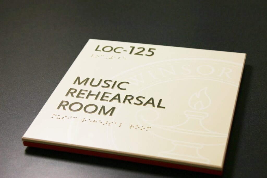 Novacryl PT Series - rehearsal room sign