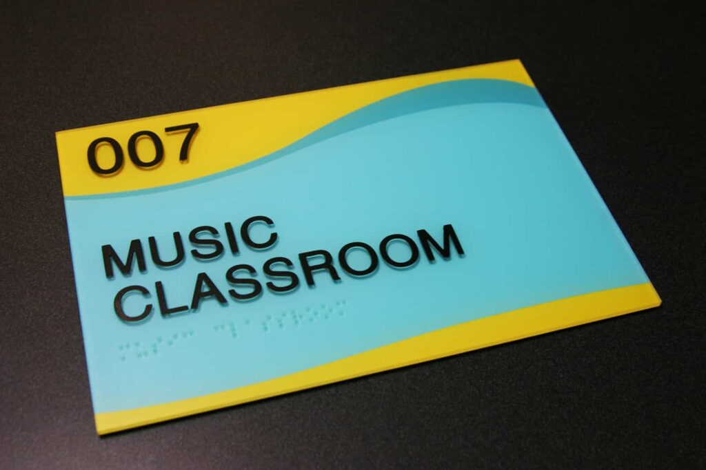 Novacryl PT series - music classroom sign