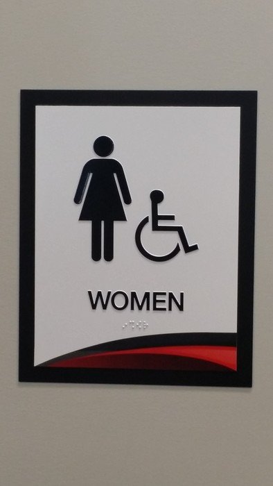 Novacryl restroom sign