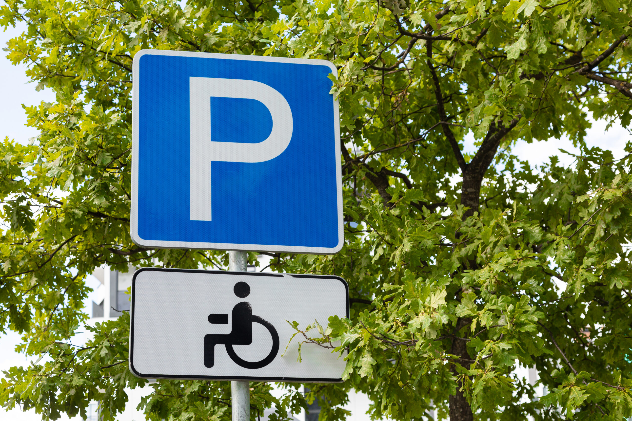 Handicap ADA parking sign.