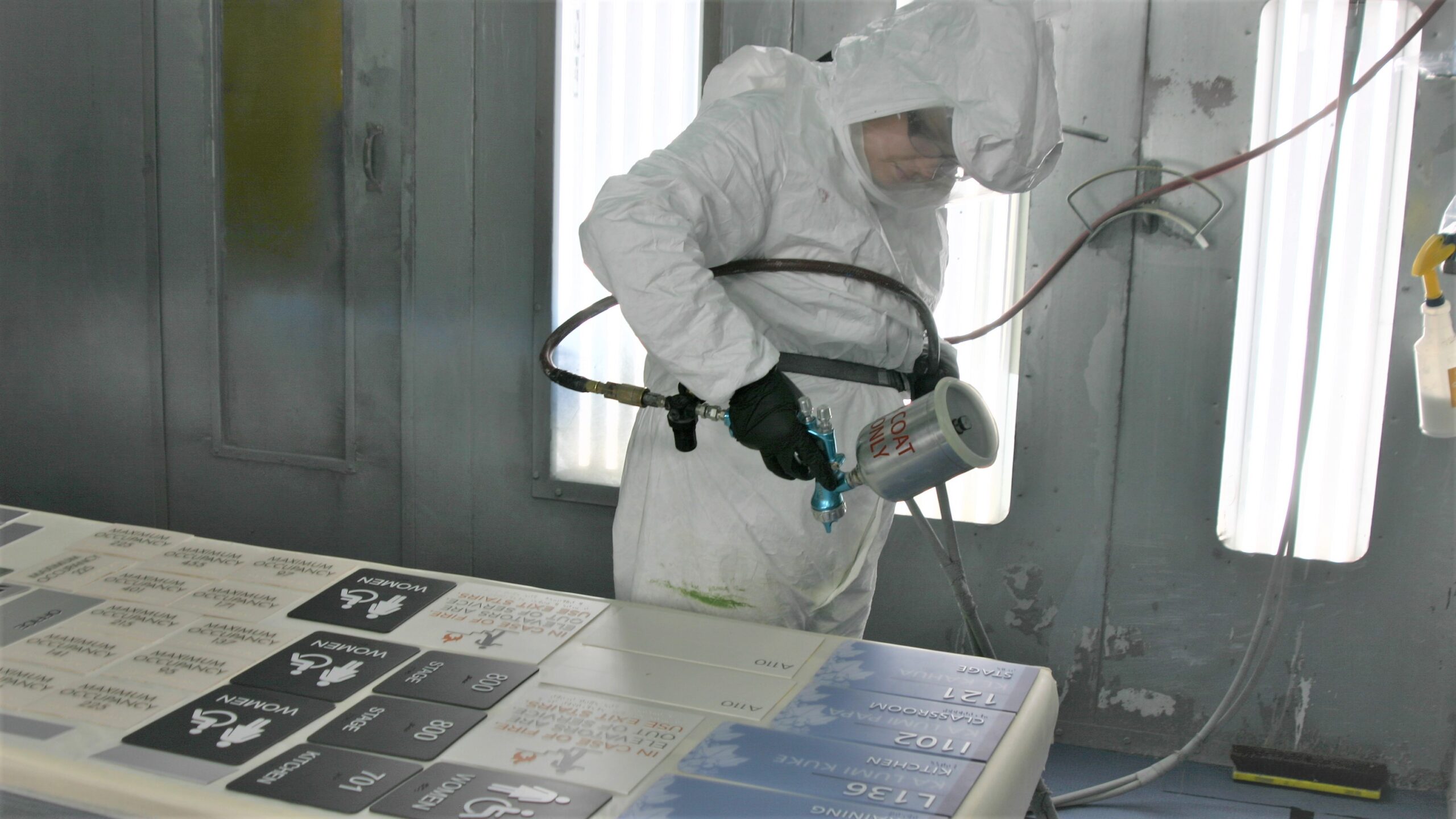 person painting novacryl