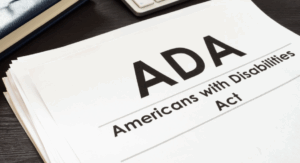 Image showing documents containing ADA requirements.