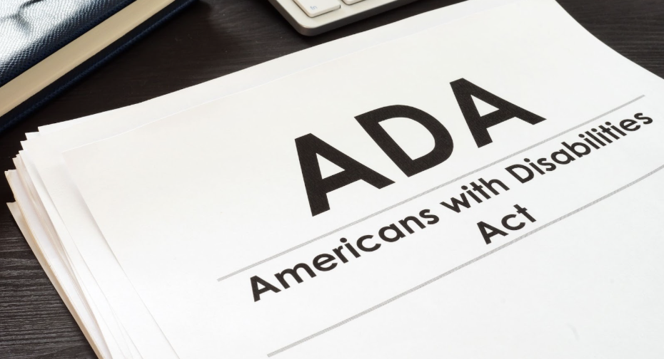 Image showing documents containing ADA requirements.