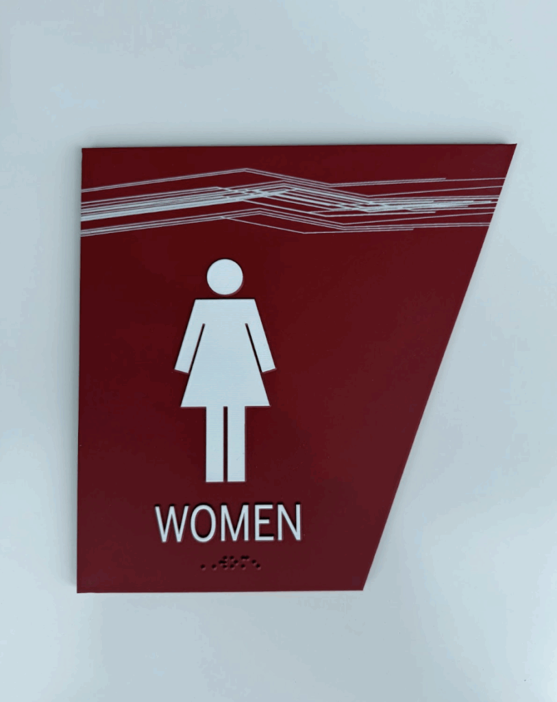 Level 2 Concourse, and Women's restroom: Dick's Sporting Goods Park (home of the Colorado Rapids) for Kroenke Sports Entertainment, Commerce City, Colorado, ADA compliant signage innovations by FASTSIGNS of DTC, CO.