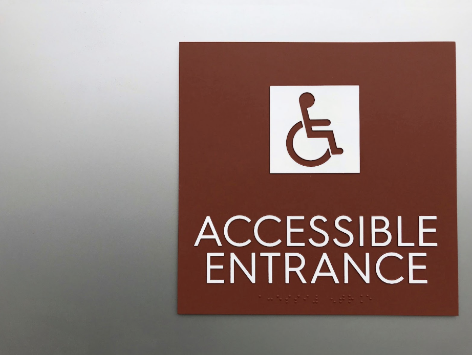 Example of ADA compliant signage solutions in a building, promoting inclusivity.